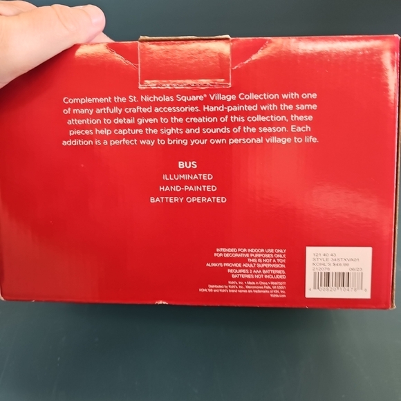 NIB St. Nicholas Square Village Bus Christmas Decor Illuminated Hand-Painted - Picture 6 of 7